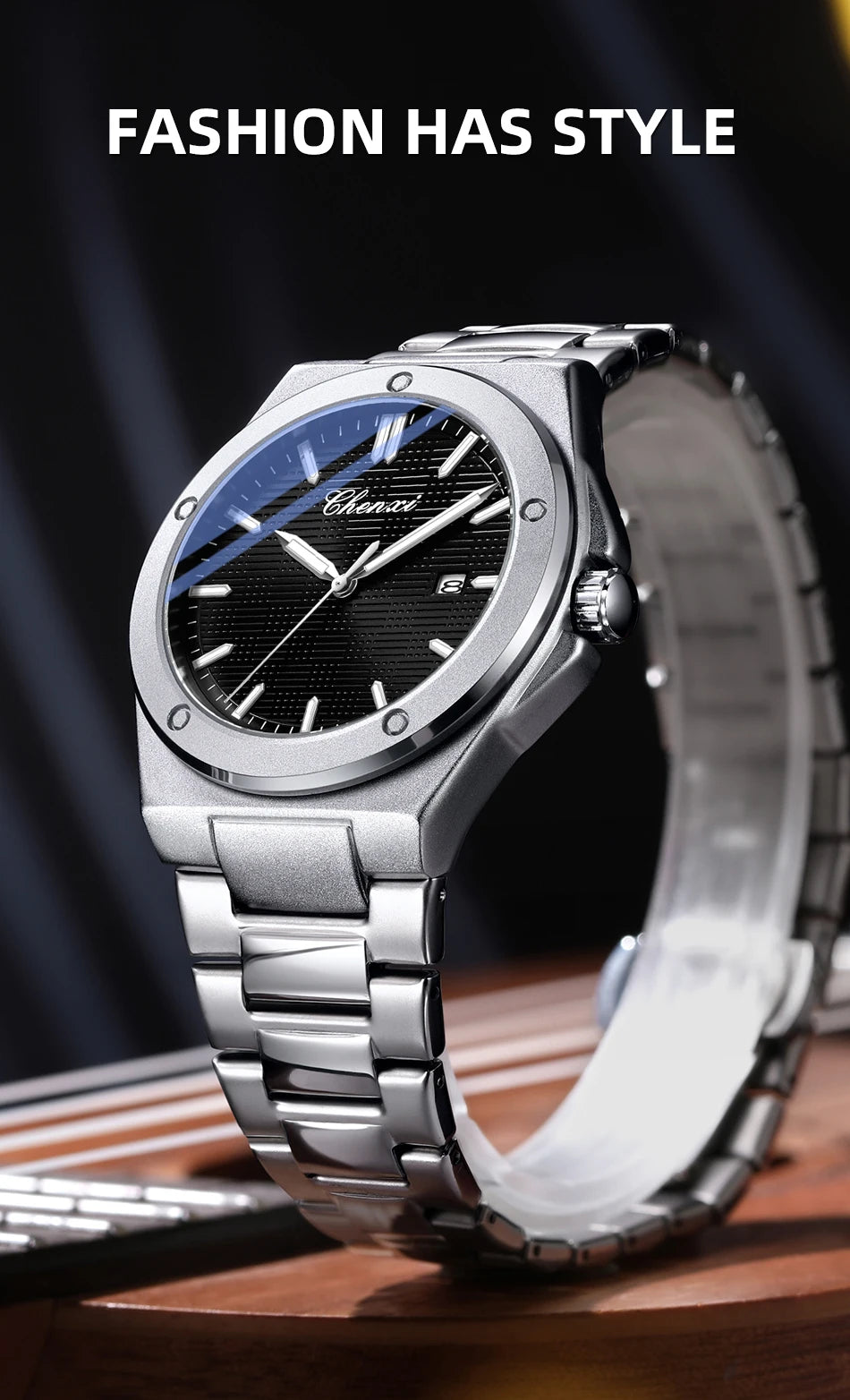 CHENXI New in Men's Watches Classic Fashion Quartz Wristwatches Simple Luminous Date Calendar Display Water-Resistant Man Watch