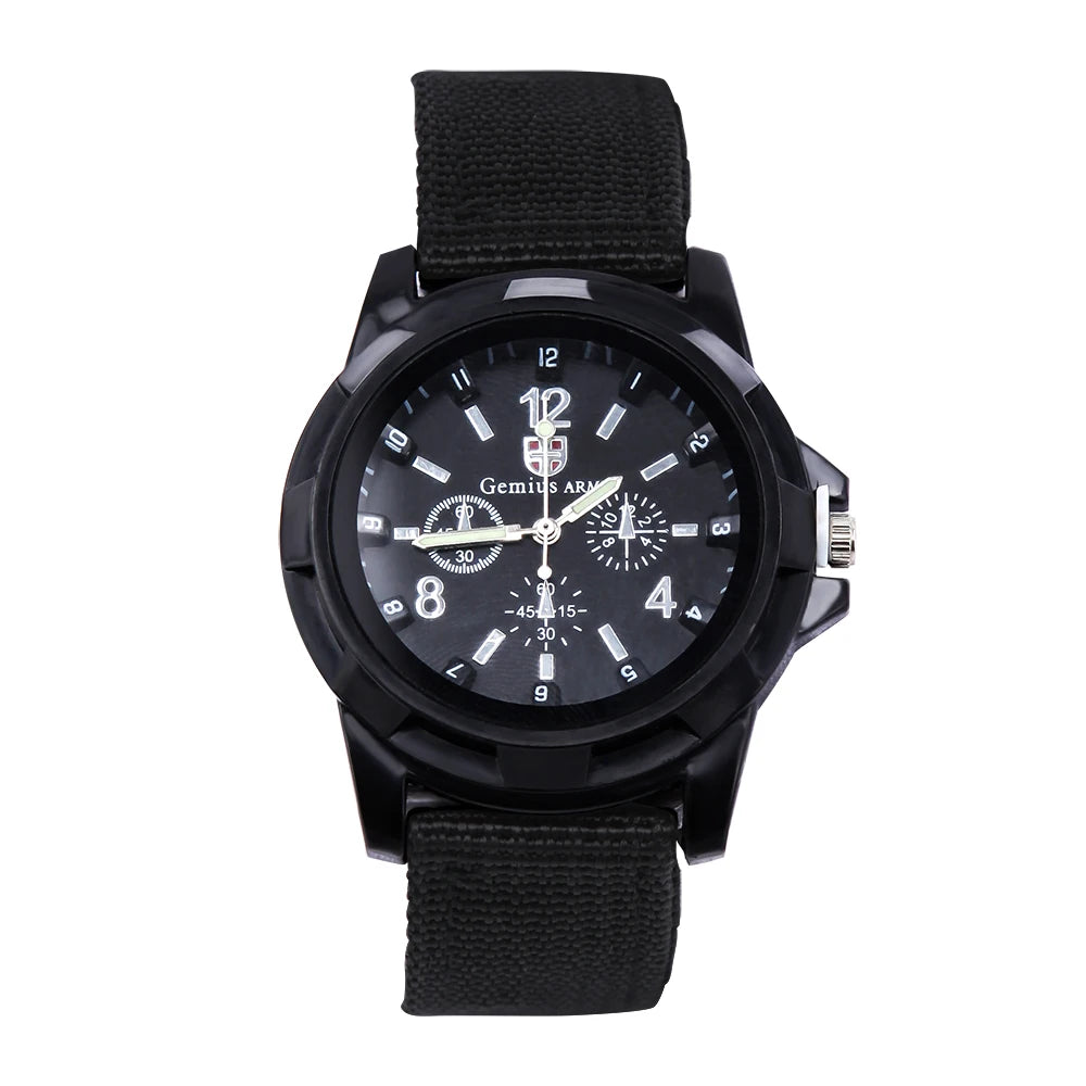 Fashion Mens Watches Luminous Hands Clock Luxury Military Sports Date Quartz Wristwatch Men Casual Nylon Watch Relogio Masculino