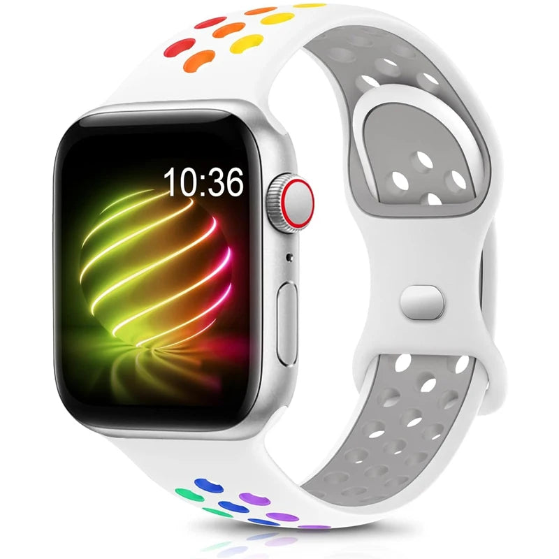 Strap For Apple Watch Band 44mm 49mm 45mm 40mm 41mm 38mm 42mm correa Breathable sports bracelet iwatch series 8 SE 7 6 5 9 Ultra
