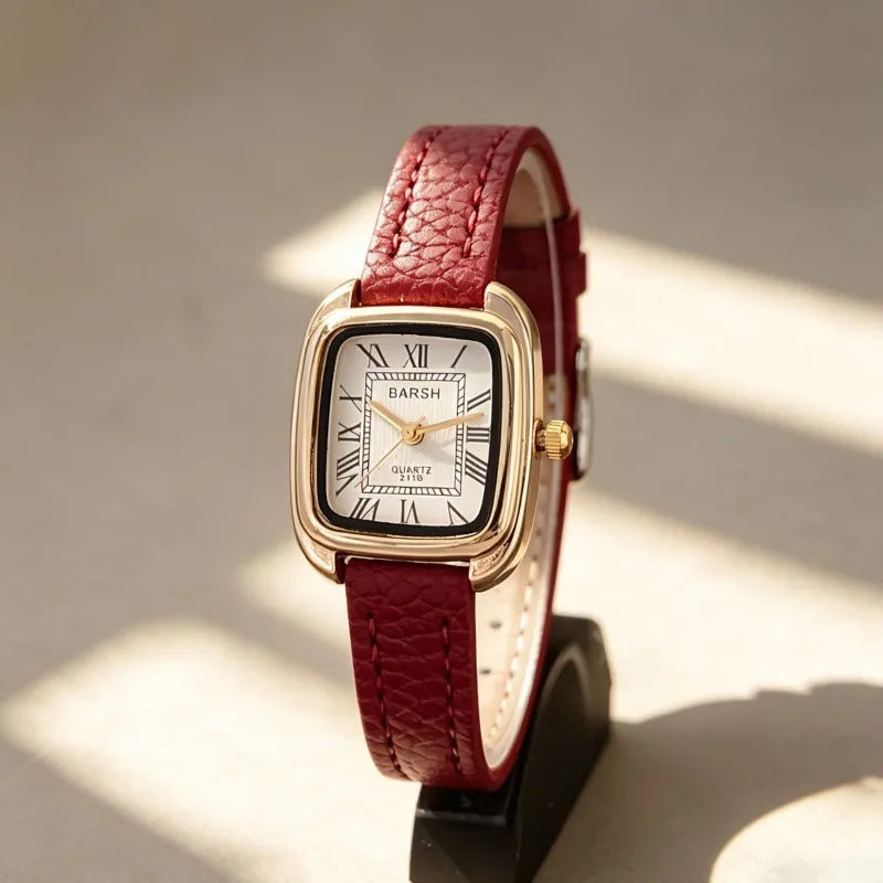 Fashion Leather Belt Watch for Women Luxury Watch Simple Retro Roman Dial Quartz Wristwatches Wholesale Relojes Para Mujer