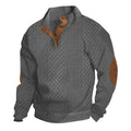 Autumn Winter New Men's Knit Sweatshirt Outdoor Stand Collar Long Sleeve Knitted Pullover Hoodie Men Fashion Patchwork Steetwear