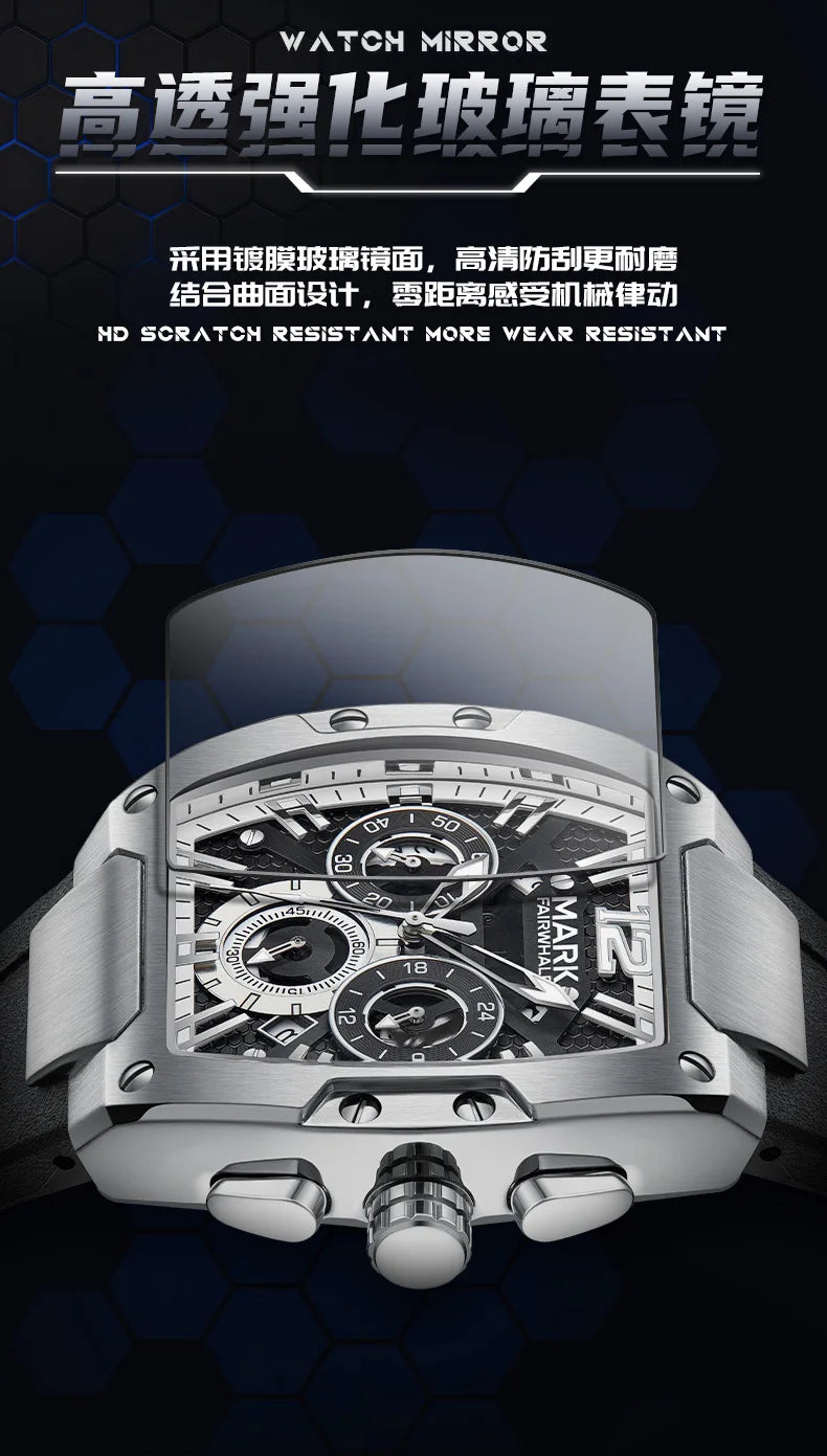 2026 Sports Man's Watches Brand Mark Fairwhale Luxury Automatic Date Clocks Fashion Multifunctional Quartz Wristwatch Boy Reloj