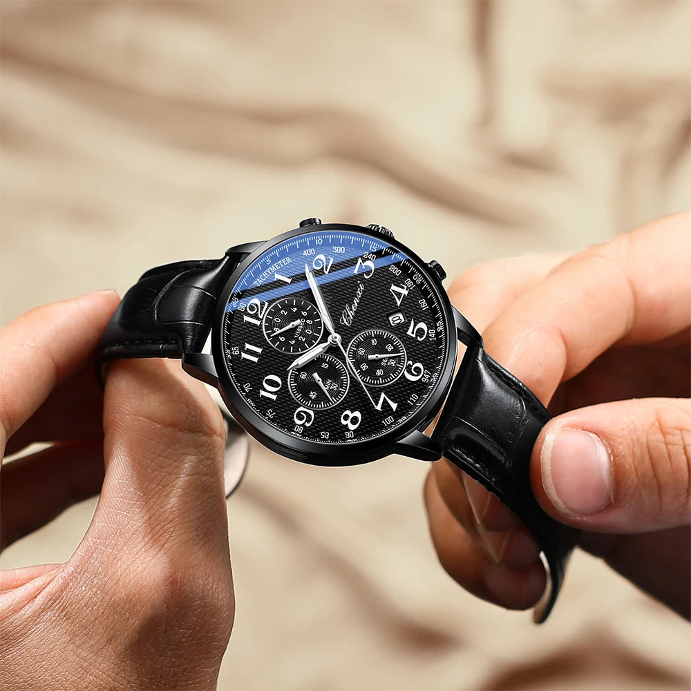 CHENXI Watches For Men Multi-functional Quartz Man Watch Calendar Luminous Chronograph Men's Wristwatches Gifts