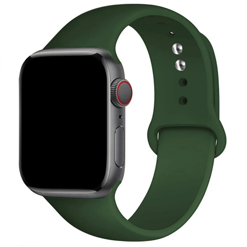 Sports Silicone Strap For Apple Watch Band Ultra 49mm 46mm 45mm 44mm 42mm 41mm 40mm Watchband for iWatch 11 10 9 8 7 6 5 4 SE