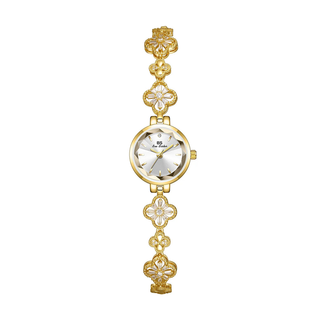 Watches For Women Fashion Elegant Gold Silver Bracelet Small Quartz Wristwatch 2025 Women's Lucky Watch Girlfriend Lovers Gift