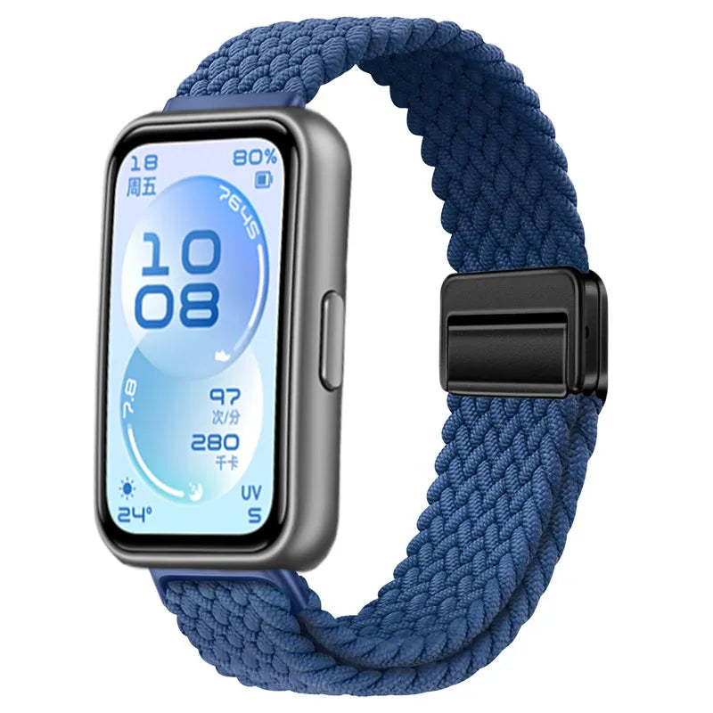 Official Nylon Loop Strap For Huawei Band 11/11 Pro Fashion Magnetic Buckle Braided Wristband For Huawei Band 8/9/10 Accessories