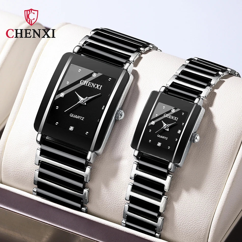 2PCS Couple Watches Ceramics Waterproof Fashion Leisure Men's and Women's Watch Reloj Mujer Romantic Birthday Gift Wristwatch