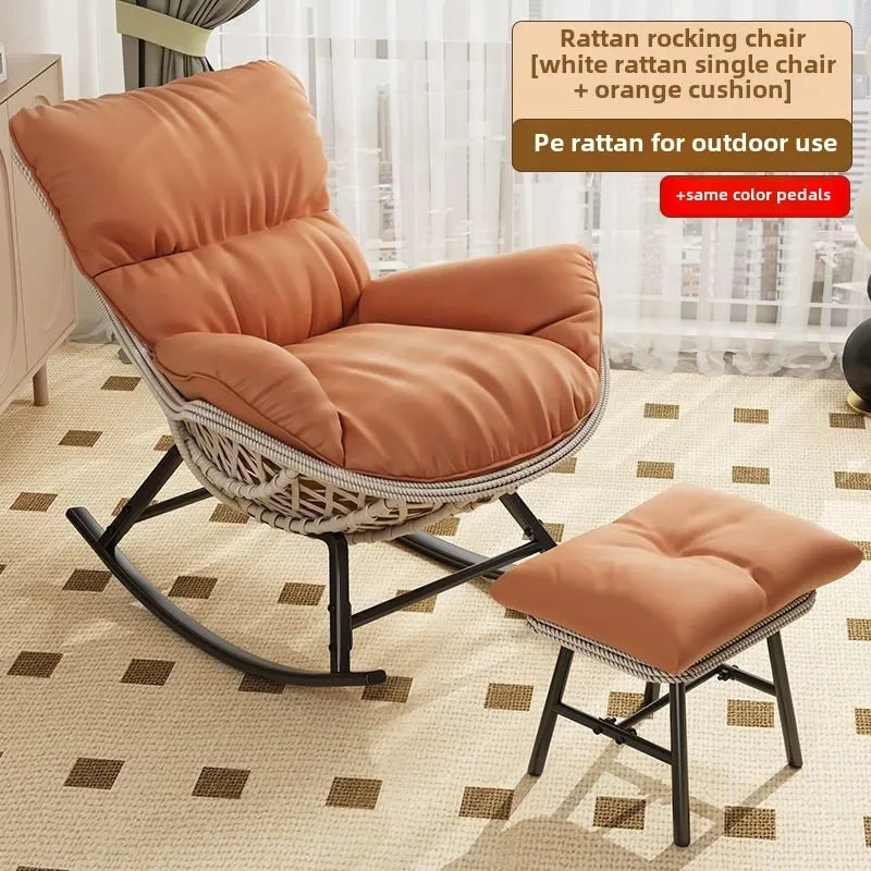 Swinging Lounge Chair,home Balcony,lounge Chair, Anti Vine Woven Lobster Chair, Single Living Room, Adult Outdoor,rocking Chairs