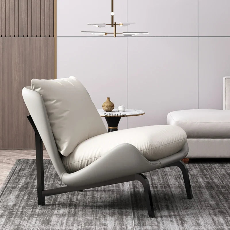 Simple Single Sofa Chair, Balcony Chair, Leisure Chair, Lounge Chairs, Can Sit or Lie, Bedroom, Living Room, Lazy Sofa Chairs