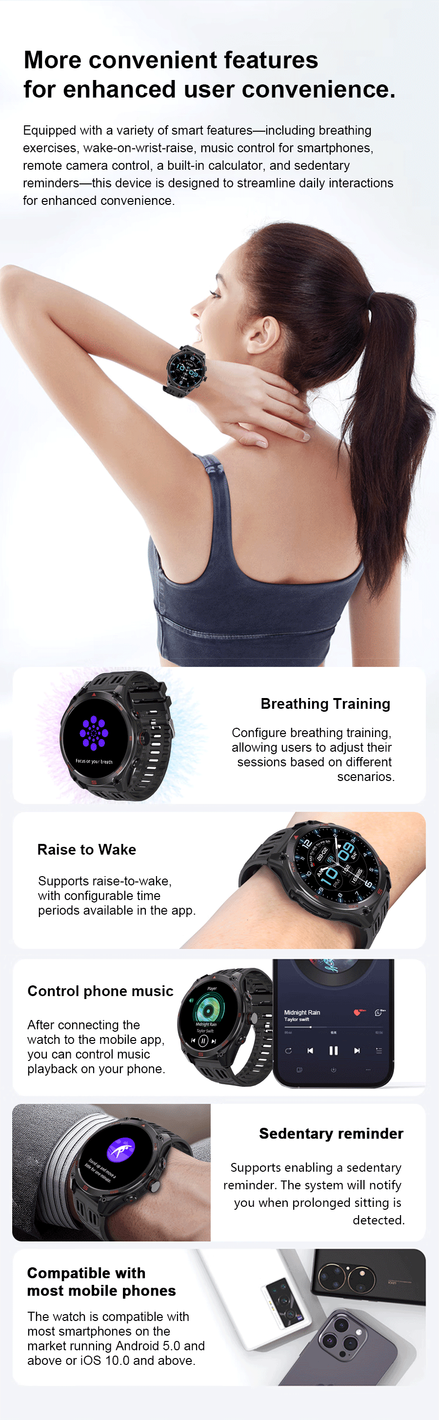 2026New Military Grade 1000mAh Battery GPS Smart Watch 10ATM Waterproof Compass Altimeter Call AMOLED Men Swim Sports Smartwatch