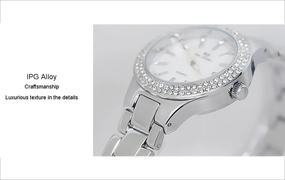 Original Brand Women's Watches Fashion Diamond Quartz Watch Luxury Classic Stainless Steel Bracelet Wristwatch Famale Hot Sale