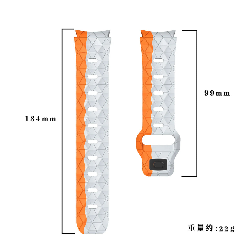 Silicone Strap for Samsung Galaxy Watch 7 6 5 4 40mm 44mm Football Pattern Bracelet Wristband for Watch 6-4 Classic 47mm 46mm