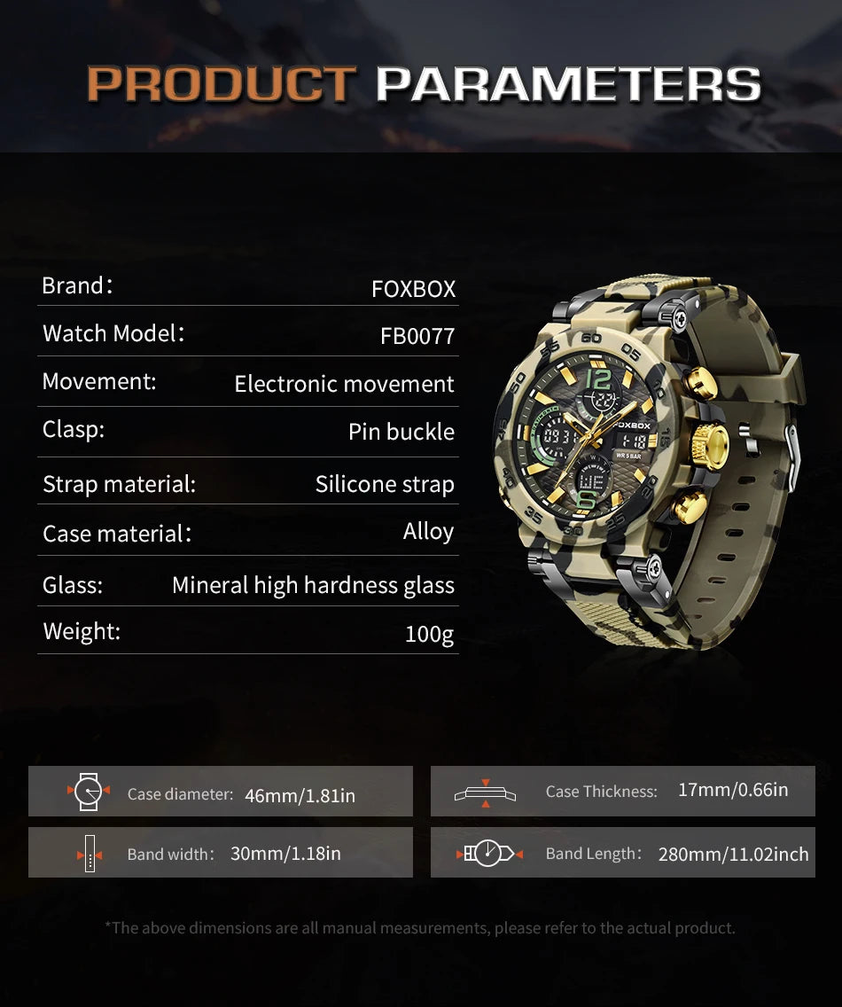 LIGE Digital Men Military Watch 50m Waterproof Wristwatch LED Quartz Clock Sports Watch Male Big Watches Men Relogios Masculino