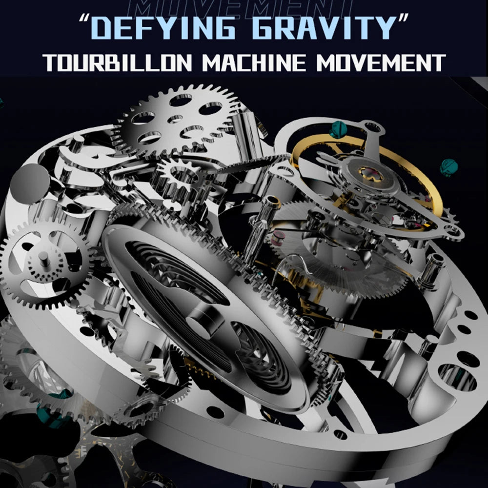 AESOP Original Flying Tourbillon Watches for Men Mechanical Skeleton Tourbillon Movement Fashion Wrist Watch Mens Sapphire 2025