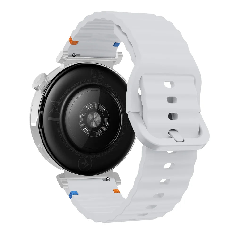 18/20/22mm Sports Wave Silicone Strap For Huawei Watch GT6-5-4 41mm 5 GT5 Pro 42mm Bracelet Wristband For Xiaomi Watch S4 41mm