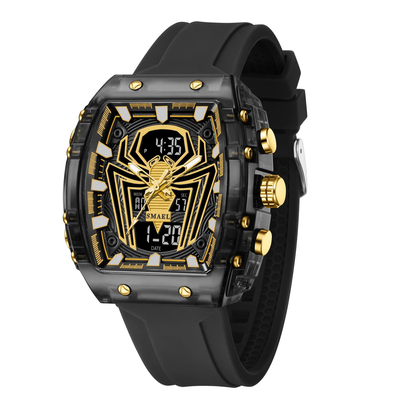 2025 Fashion Men Watches Rectangle Sport Watches Digital 8116 Dual Time Watches 50m Waterproof Electronic Men's Wrist Watches