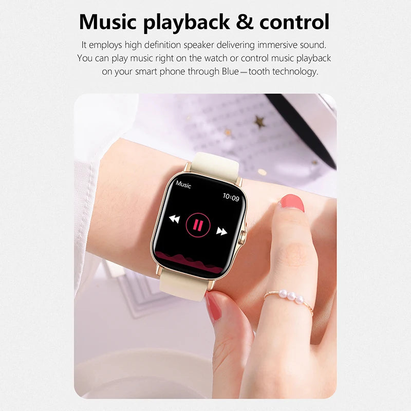 2025 Men Smart Watch Fitness Clock Sports Heart Monitor Smartwatch Bluetooth Call Music Playback 1.83'' Wrist Watches for Women