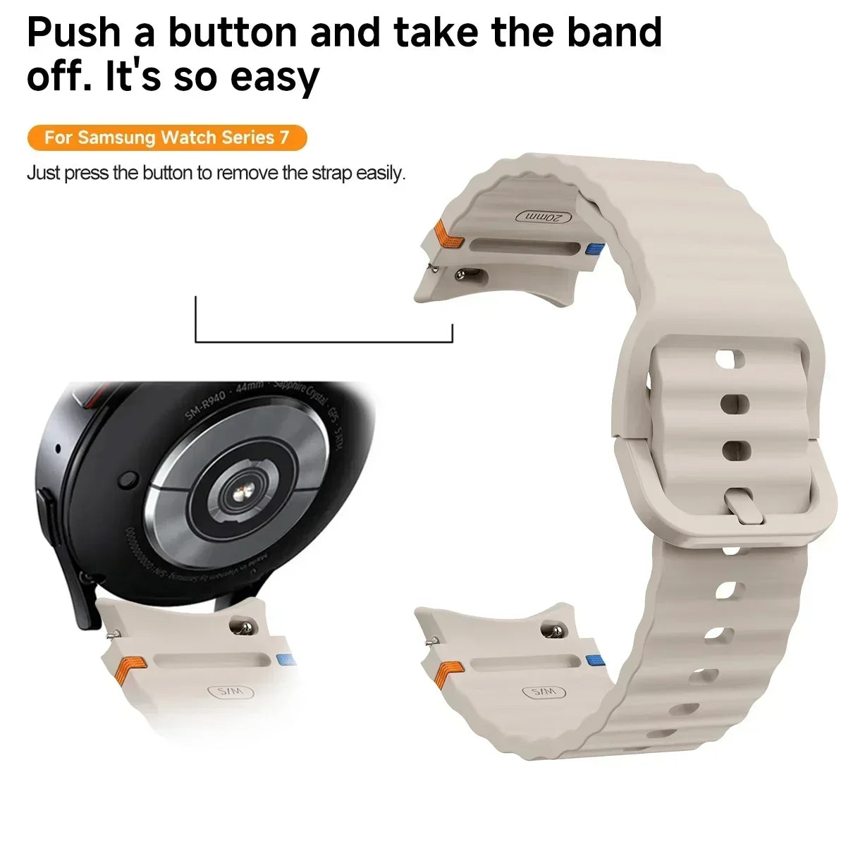New Official Silicone Strap For Samsung Galaxy Watch 6 4 Classic 47mm 46mm 43/42mm Watchband Galaxy Watch 7 6 5 4 40mm 44mm Belt