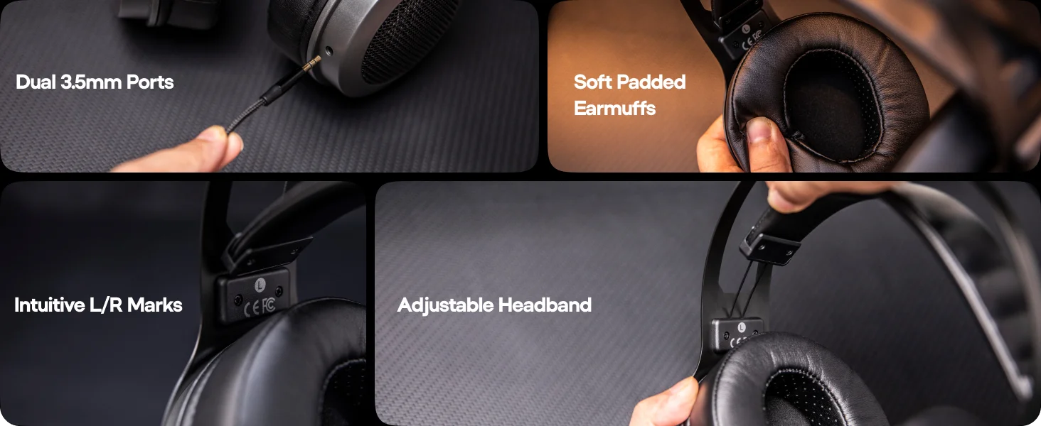 Linsoul Kiwi Ears Altruva Hi-Fi 50mm Dynamic Driver Headphones Open-Back Design Headphones with Premium Design