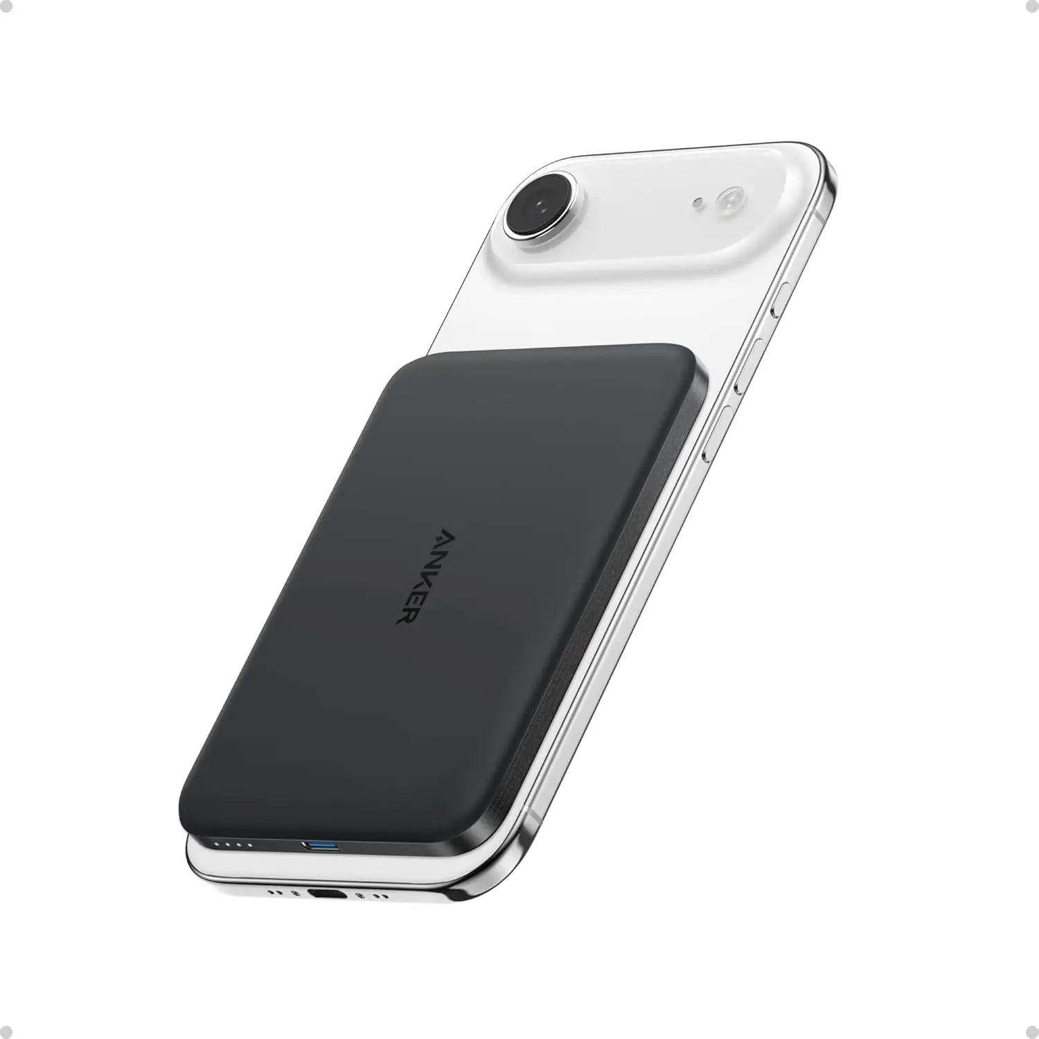 Anker Nano Power Bank, Ultra-Slim 5,000mAh Wireless Charging Battery,Portable Charger, for iPhone Air/17/16