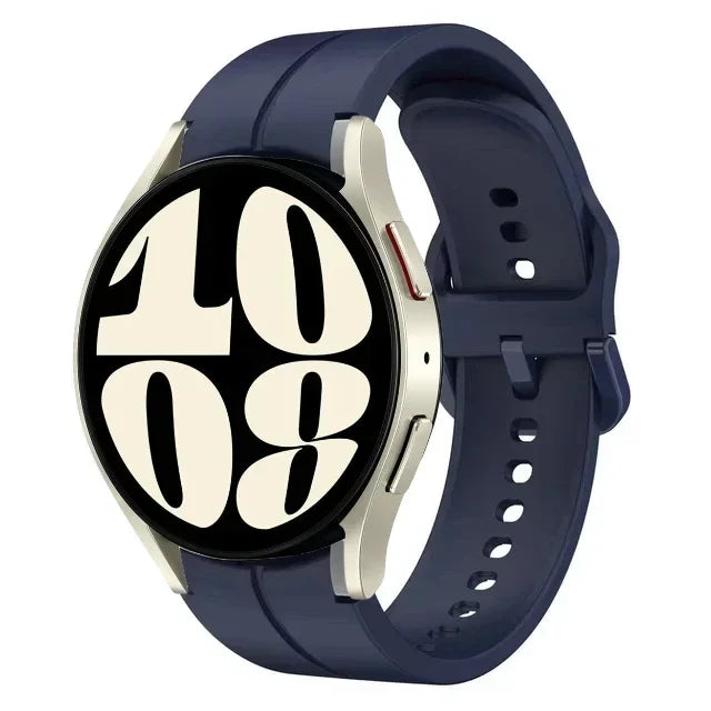New Official Silicone Strap For Samsung Galaxy Watch 6 4 Classic 47mm 46mm 43/42mm Watchband Galaxy Watch 7 6 5 4 40mm 44mm Belt