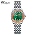 CHENXI Luxury Elegant Watches For Woman Fashion Diamond Dial Quartz Watch Ladies Rose Gold Wristwatch Waterproof Luminous