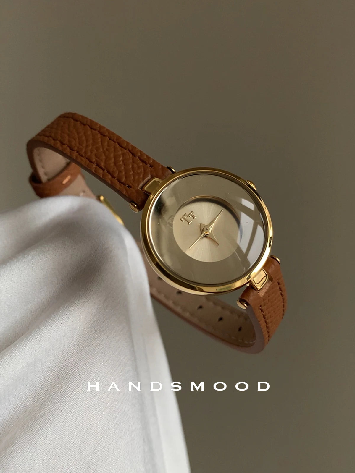 New luxury women's watch Light Luxury mirror Quartz small dial Creative leather Ladies Watch Birthday gift
