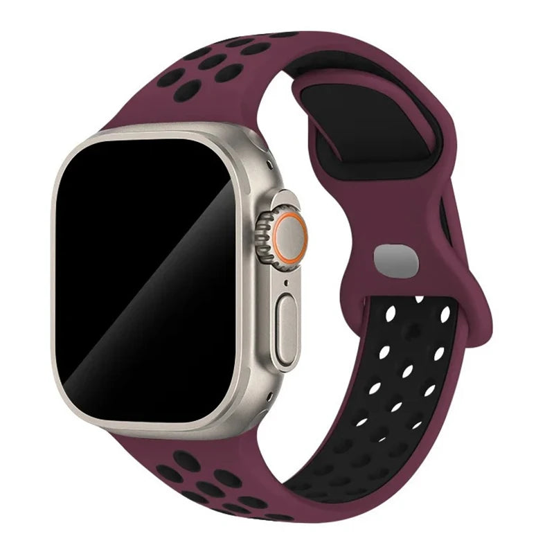 Strap For Apple Watch Band 44mm 49mm 45mm 40mm 41mm 38mm 42mm correa Breathable sports bracelet iwatch series 8 SE 7 6 5 9 Ultra