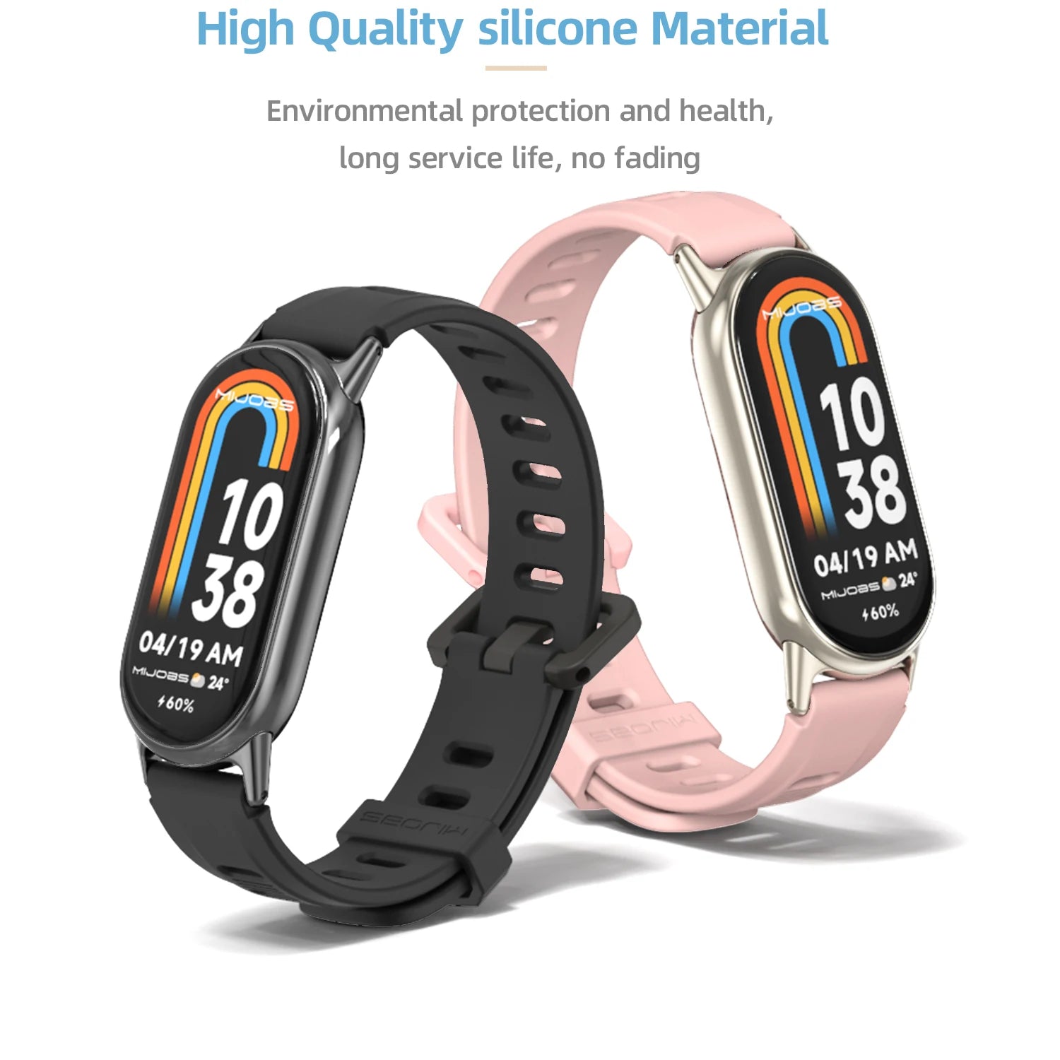 Strap for Mi Band 10 9 8 7 6 5 Watch Band for Mi Band 10 Silicone Wristband for Mi Band 9 Bracelet For Mi Band 8 Strap