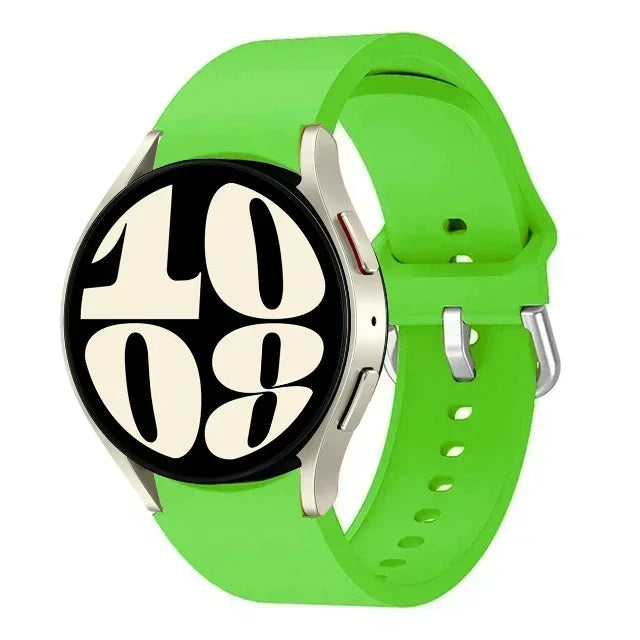 New Official Silicone Strap For Samsung Galaxy Watch 6 4 Classic 47mm 46mm 43/42mm Watchband Galaxy Watch 7 6 5 4 40mm 44mm Belt