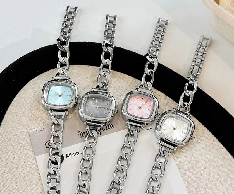 GEDI Watch Elegant 2026 Women Niche Exquisite Light Luxury Shell Bracelet Quartz Women's Silver Watches Gift for Ladies