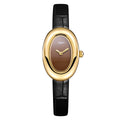 MYAR Women Watch for Girls Quartz Reloj Mujer Sliver Diamond Oval Shaped Orologio Ladies Wristwatch Simple Stainless Steel Clock