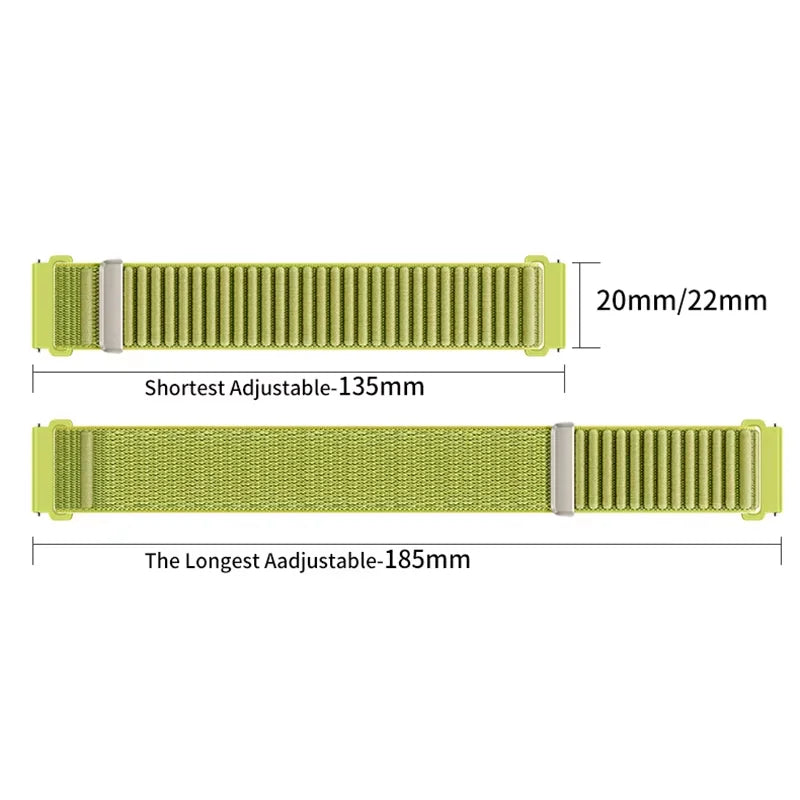 18mm 20mm 22mm Nylon Strap for Garmin Forerunner 970 965 955 570 165 265S/Active 6/5 Breathable Bracelet for Garmin Venu 4/3/3S