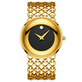 YaLaLuSi Women's Minimalist Quartz Watch with Large Dial, Water-Resistant, Gold-Tone, Perfect as a Gift watch for ladies reloj
