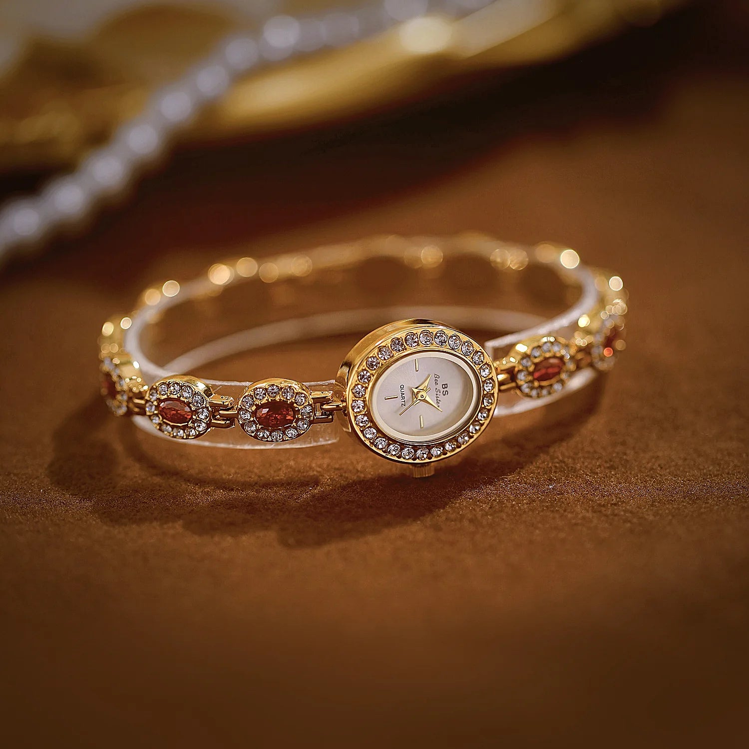 Colorful Diamond Luxury Women's Watch Elegant Bracelet Wristwatch Waterproof Quartz Hand Clock Gifts For Girlfriend