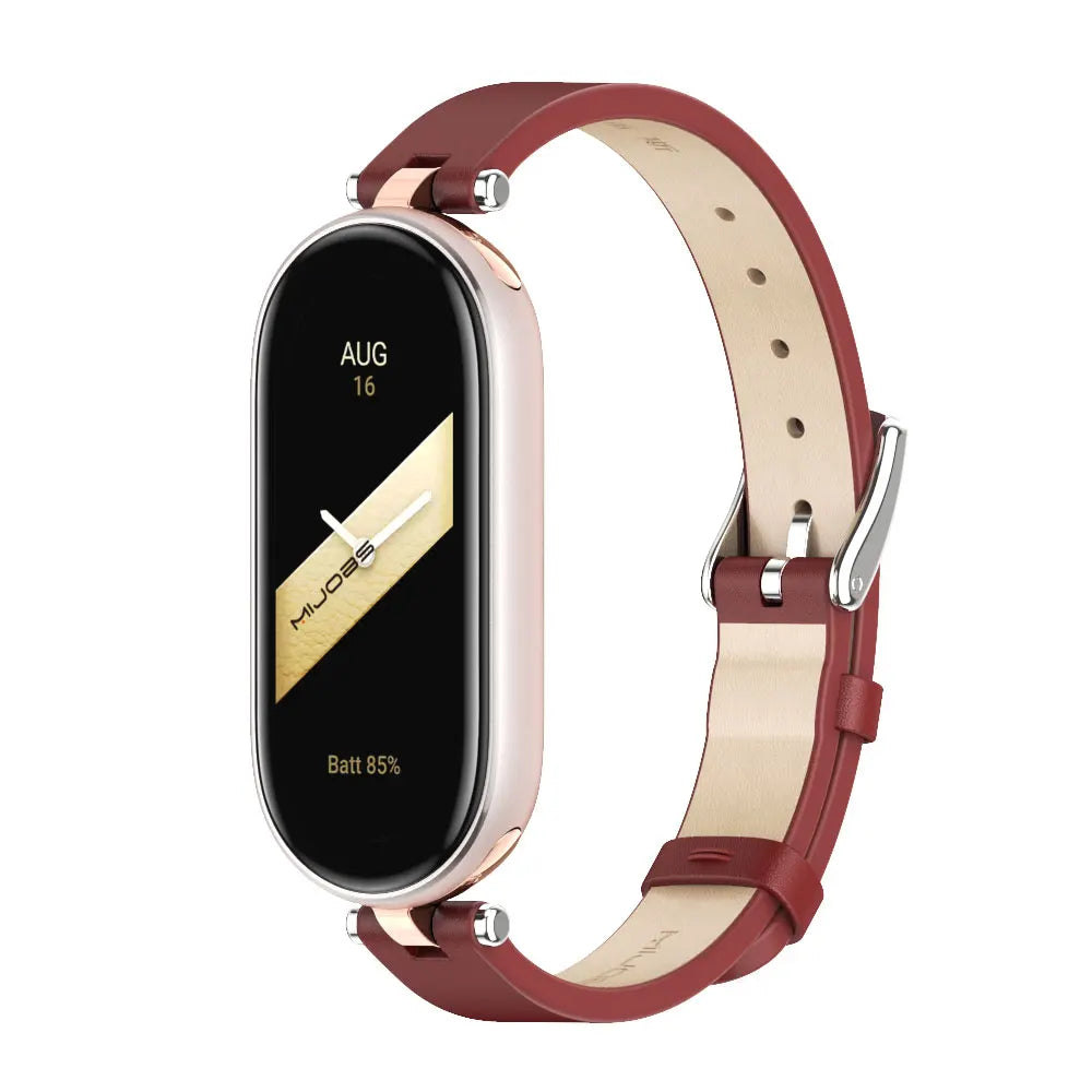 Strap for Mi Band 10 9 8 7 6 5 Watchband for Xiao mi Smart Band 9 Strap for Mi Band 8 Leather Wristband For Mi Band 7 Correa
