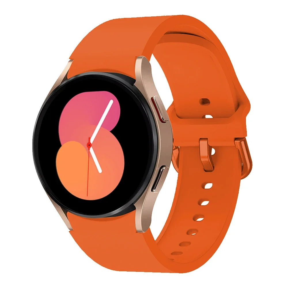 20mm Silicone Strap for Samsung Galaxy Watch 7 6 5 40mm 44mm 5 Pro 45mm Bracelet for Watch 4 6 Classic 46mm 42mm 43mm 47mm Band