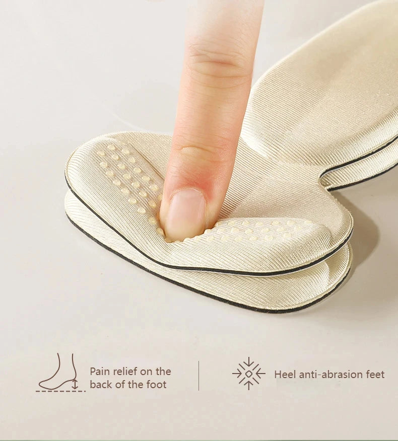 NewT-Shape Foam Heel Stickers Heel Protectors High Heel Insoles Flat Heel Insoles Shoe Adjusters Women's Half Insoles 2pcs/4pcs