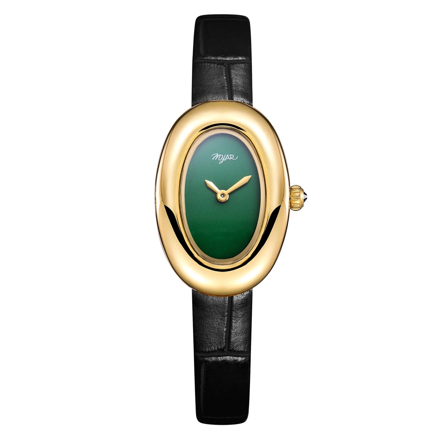 MYAR Women Watch for Girls Quartz Reloj Mujer Sliver Diamond Oval Shaped Orologio Ladies Wristwatch Simple Stainless Steel Clock