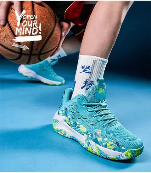 Men Basketball Shoes Breathable Cushioning Non-Slip Wearable High Quality Sports Shoes Gym Training Athletic Basketball Sneaker