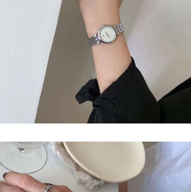 GEDI Ladies Watch New Vintage Exquisite Fashion Quartz Watches Woman Temperament Round Retro Watch Gifts Luxury