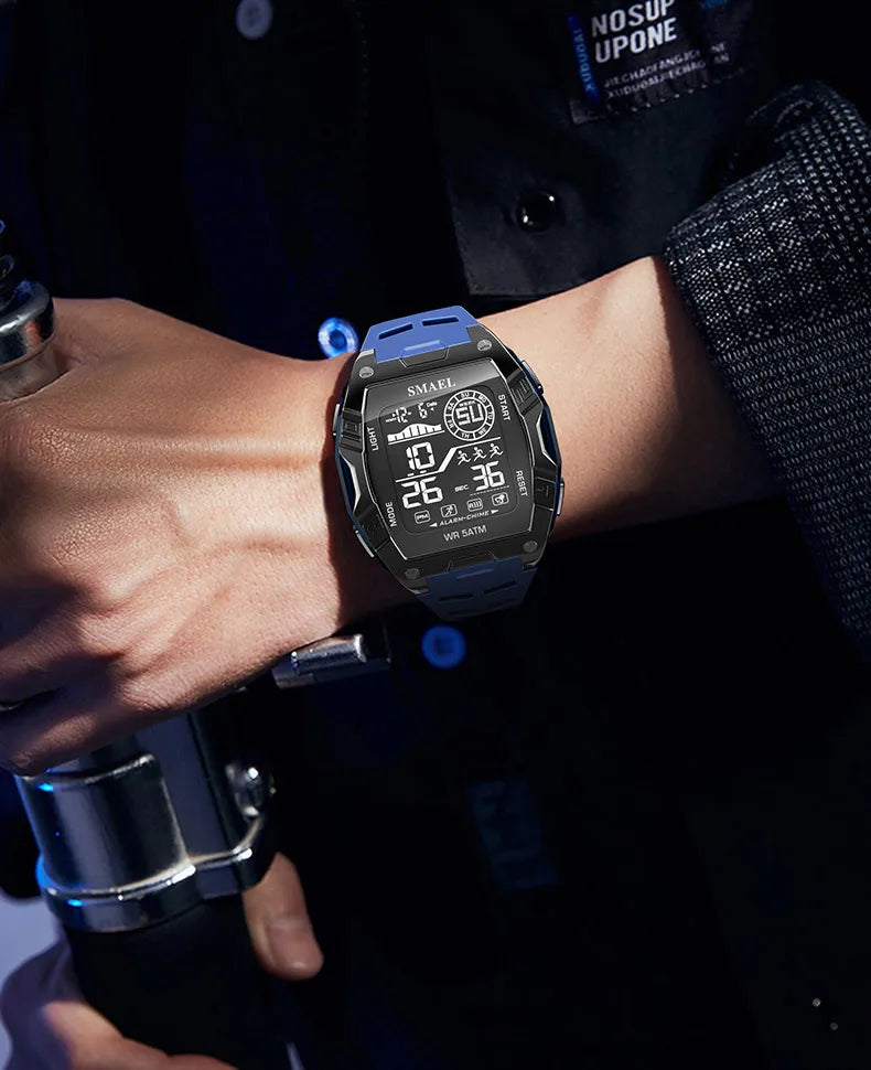 Military Watches Smael relojMen Watch 2025 New 50M Waterproof  Stopwatch Alarm LED Light Digital Watches 8130 Men's Sports Watch