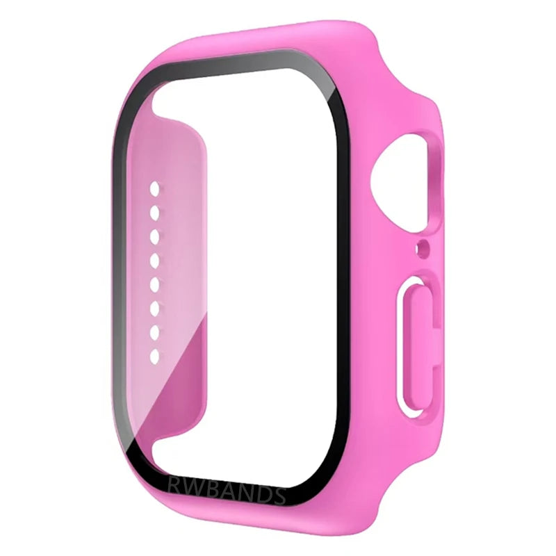 Glass+Cover For Apple Watch 46mm 44mm 40mm 49mm 41mm 45mm 42mm Accessorie Screen Protector iwatch series Ultra 11 10 9 SE 8 7 6