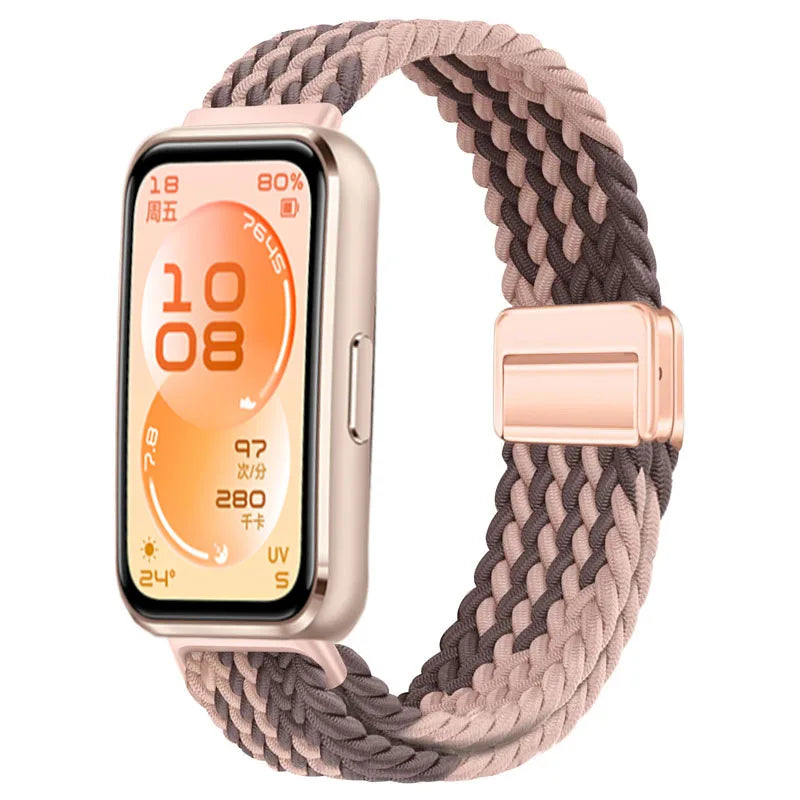 Official Nylon Loop Strap For Huawei Band 11/11 Pro Fashion Magnetic Buckle Braided Wristband For Huawei Band 8/9/10 Accessories