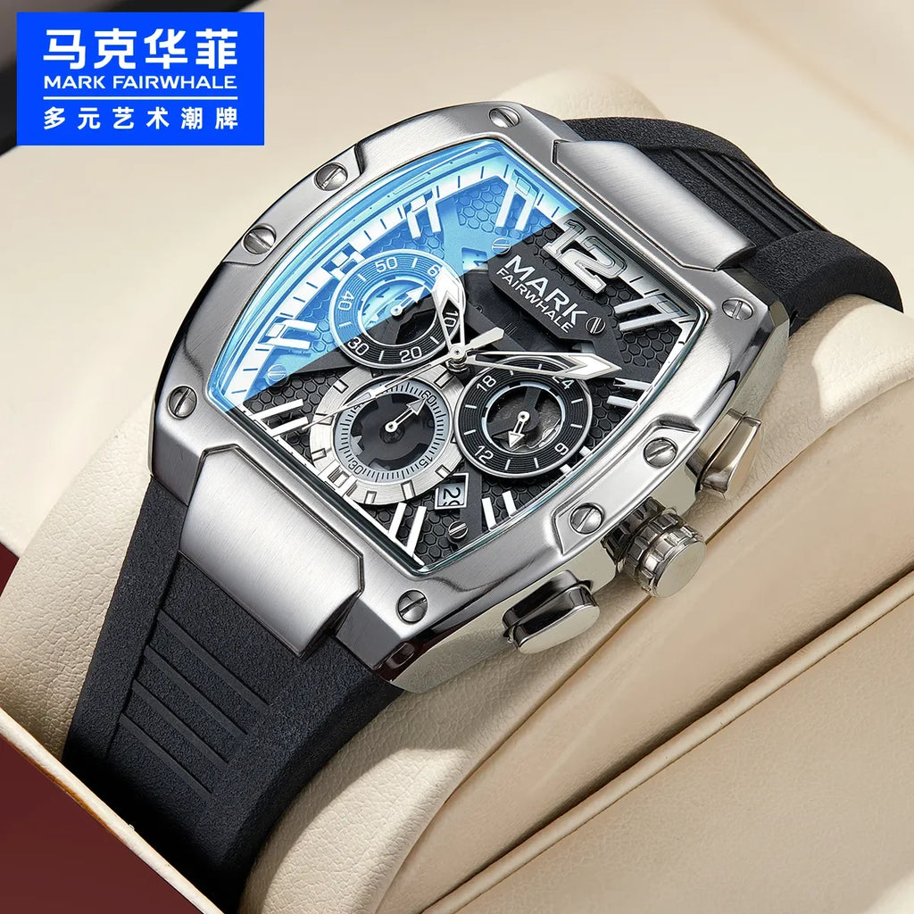 2026 Sports Man's Watches Brand Mark Fairwhale Luxury Automatic Date Clocks Fashion Multifunctional Quartz Wristwatch Boy Reloj