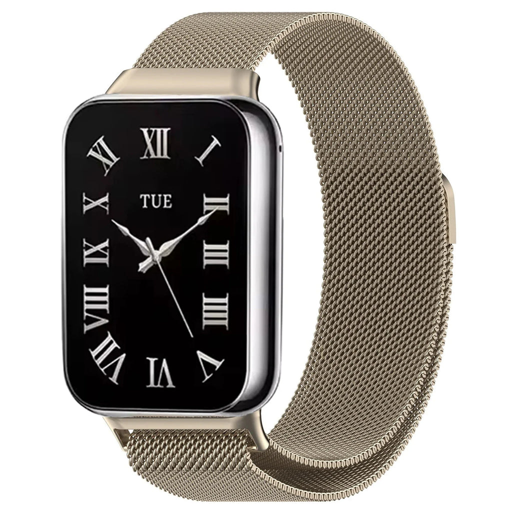 Milanese Loop Strap For Xiaomi Mi Band 9/8 Pro Metal Magnetic Durable Wristband Watchband For Redmi Watch 4/5/6 Correa Accessory