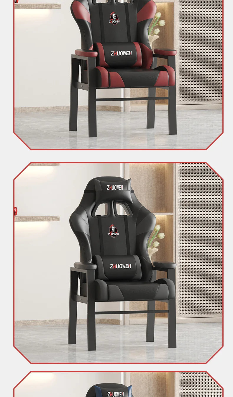 AOLIVIYA Modern Comfortable Long Sitting Home Computer Chair, Fixed Foot Office Live Streaming Gaming Chess Room Special B716824