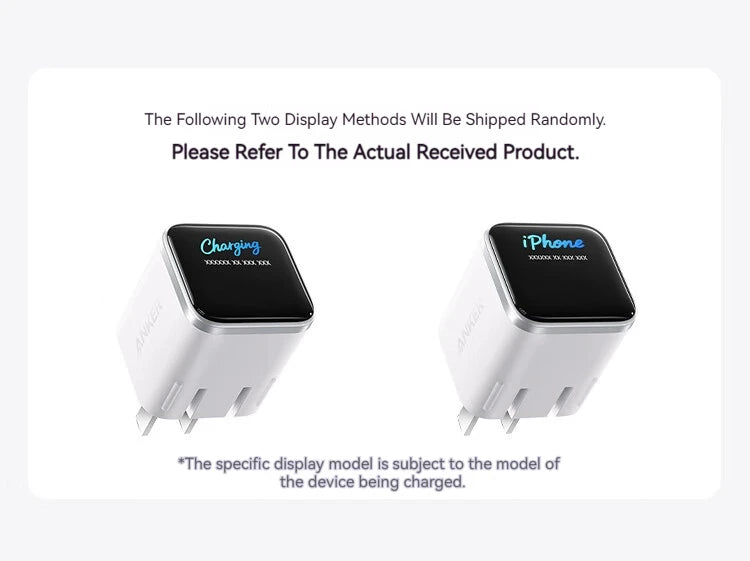 Anker 45W Nano Smart Type C Charger Fast Charging Foldable Plug Compact Screen Display for iPhone 17ProMax 16 Pro USB C Charger