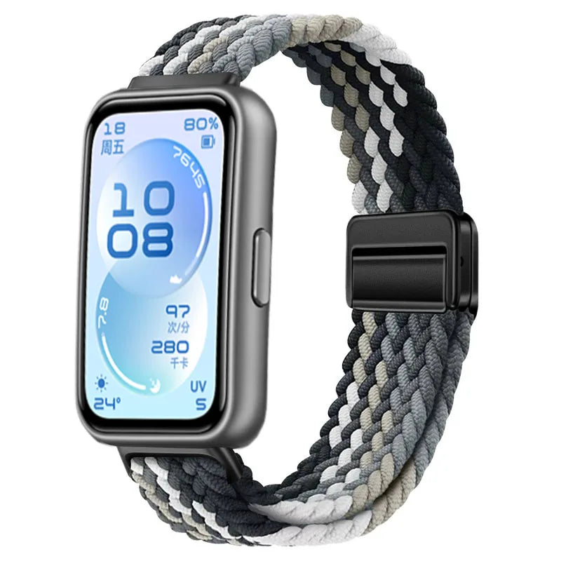 Official Nylon Loop Strap For Huawei Band 11/11 Pro Fashion Magnetic Buckle Braided Wristband For Huawei Band 8/9/10 Accessories