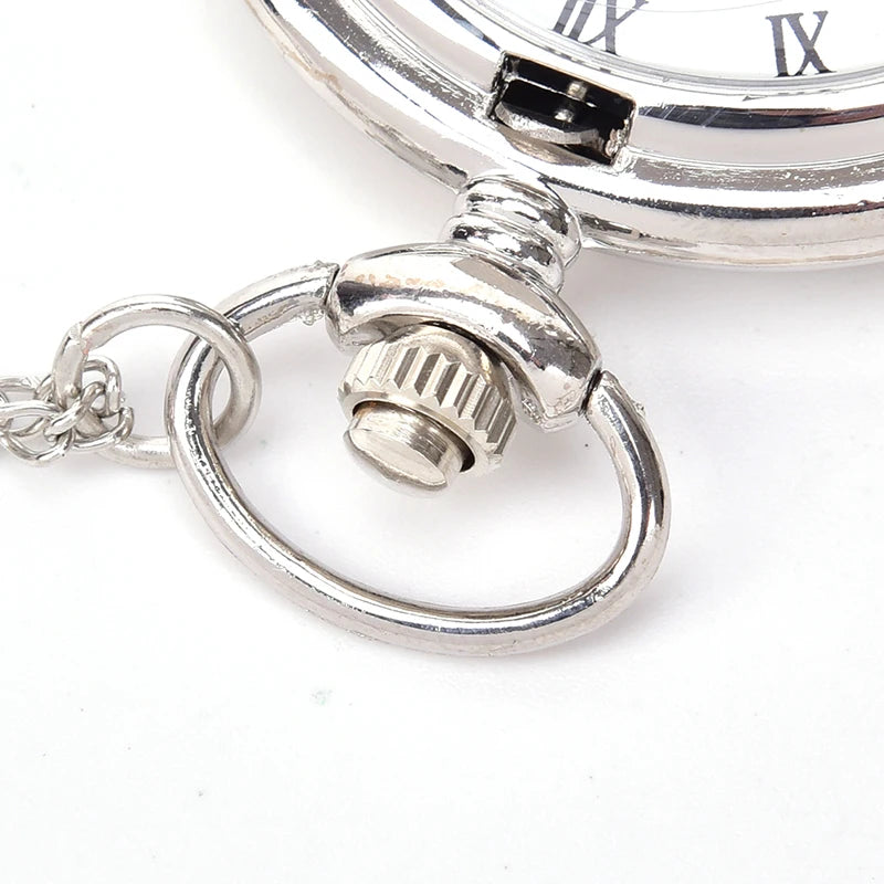 High Quality Full Metal Alchemist Silver Watch Pendant Men's Quartz Pocket Watches Japan Anime Necklace Children Boy